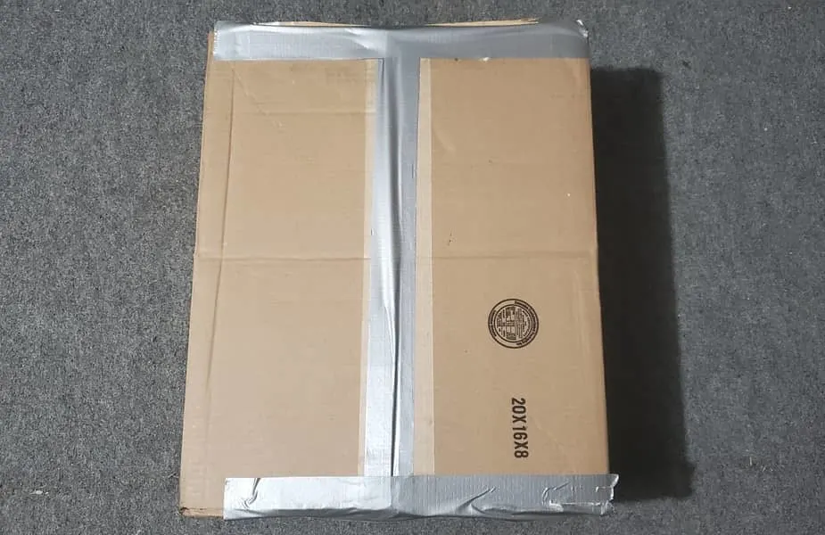 Cardboard Box Packaged with Duct Tape