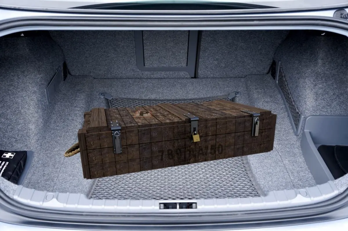 Ammo Box in a Trunk