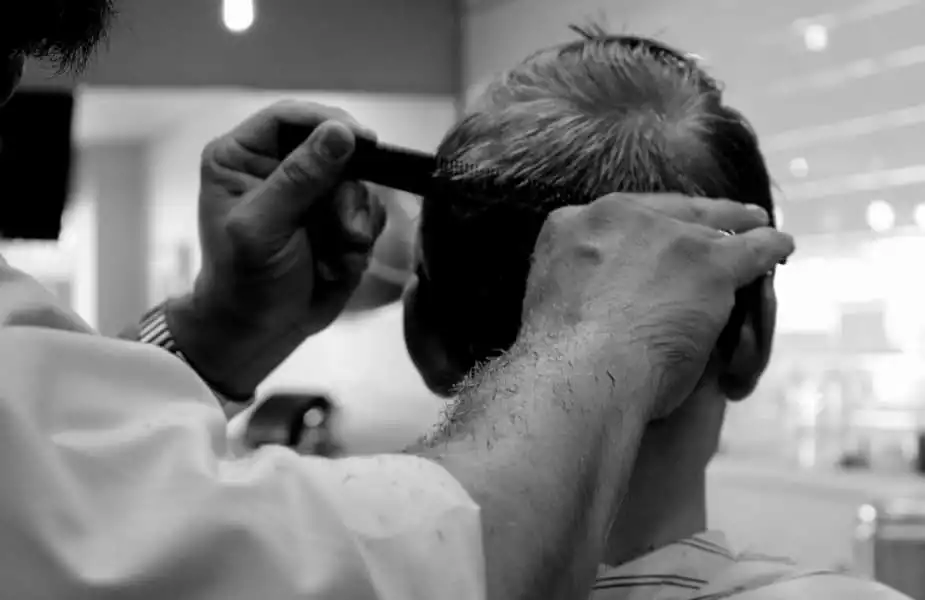 Barber Giving a Haircut