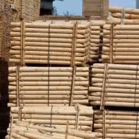 Stacked-Sharpenened-Fence-Posts-at-a-Lumber-Yard