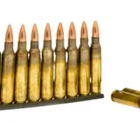 5.56 Ammo on White Background