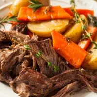 Homemade Slow Cooker Pot Roast with Carrots and Potatoes