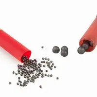 Open Shotgun Shells With Birdshot and Buckshot Spilling Out