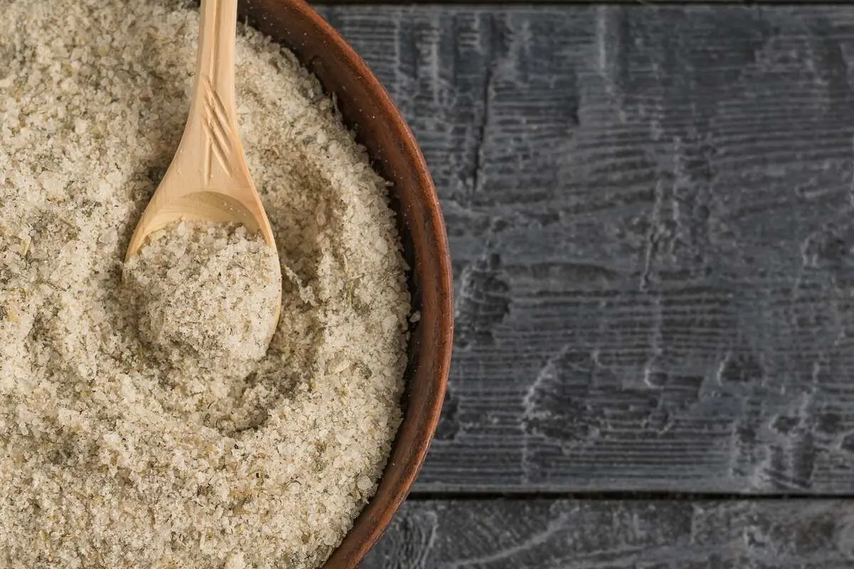 Bowl of granulated onion with herbs