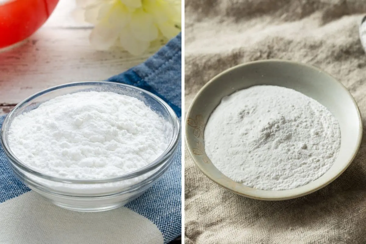 Montage of baking powder and cream of tartar