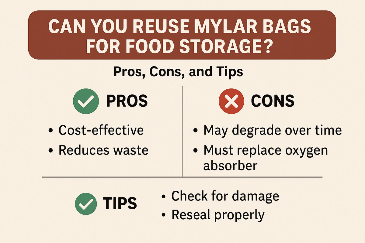 Can You Reuse Mylar Bags for Food Storage Pros, Cons, and Tips
