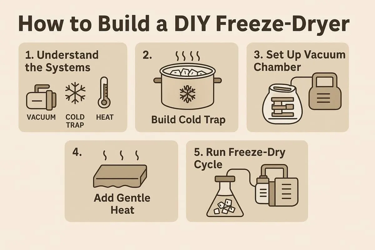 How to build a DIY freeze-dryer infographic chart