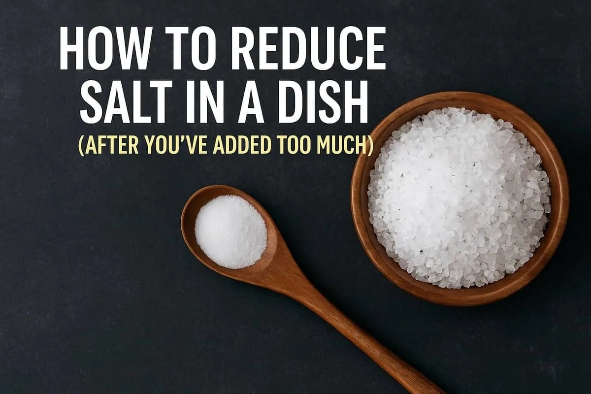 How to reduce salt in a dish