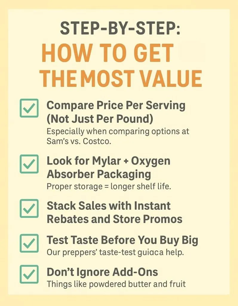Step by step how to get those most value at sams and costco checklist